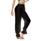 Women's Elegant and Airy Palazzo Trousers with Ruffle Details