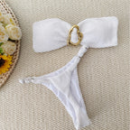 Women's Bandeau Bikini with Elegant Jewelry Detail