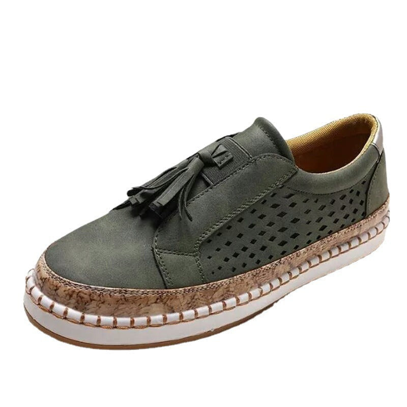 Women's Breathable Moccasins with Fringe Detail