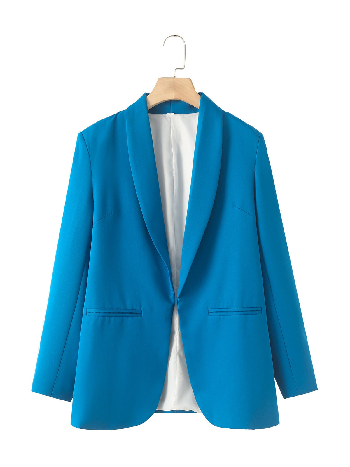 Women's Elegant Blazer with Modern Cut and Practical Pockets