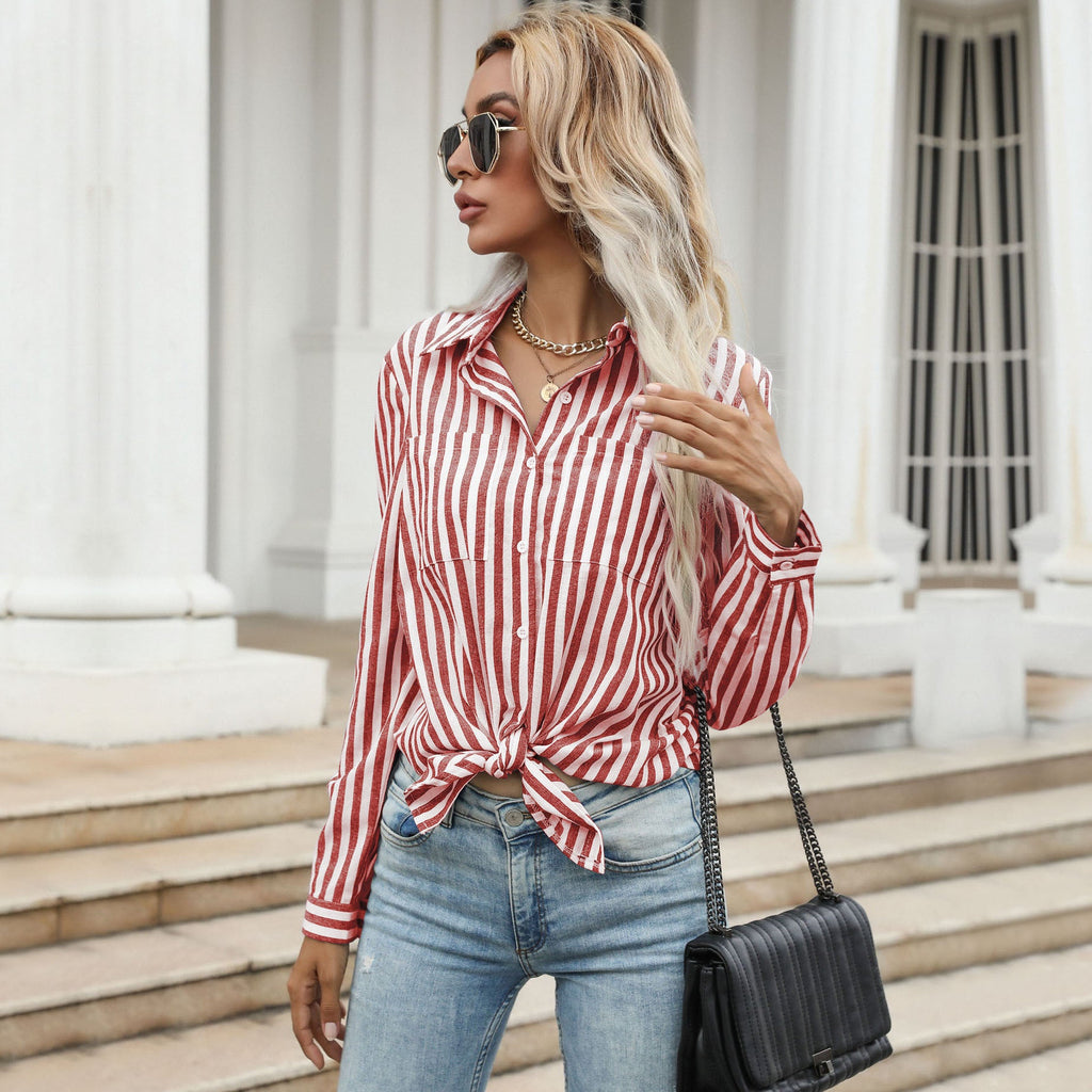 Women's Striped Long-Sleeve Shirt