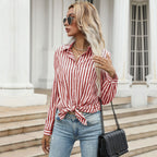 Women's Striped Long-Sleeve Shirt