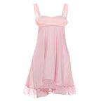 Women's Chiffon Dress with Flowing Hem and Sweetheart Neckline