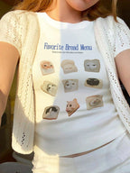 Women's Crop T-Shirt with Graphic Design and Statement Print