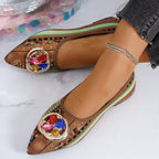 Women's Crystal Embellished Ballet Flats