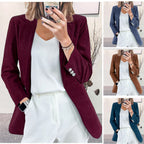Elegant Striped Blazer with Slim Silhouette