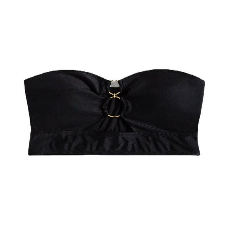 Women's Bandeau Top with Decorative Ring