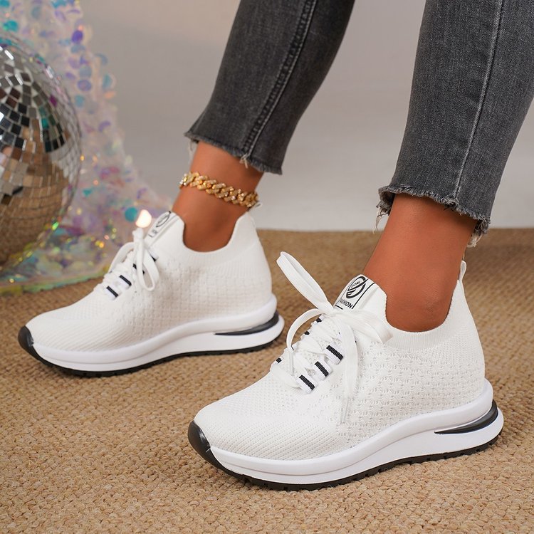 Women's Breathable Athletic Sneakers with Flexible Upper