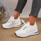 Women's Breathable Athletic Sneakers with Flexible Upper