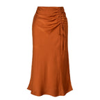 Women's Midi Skirt with Ruching