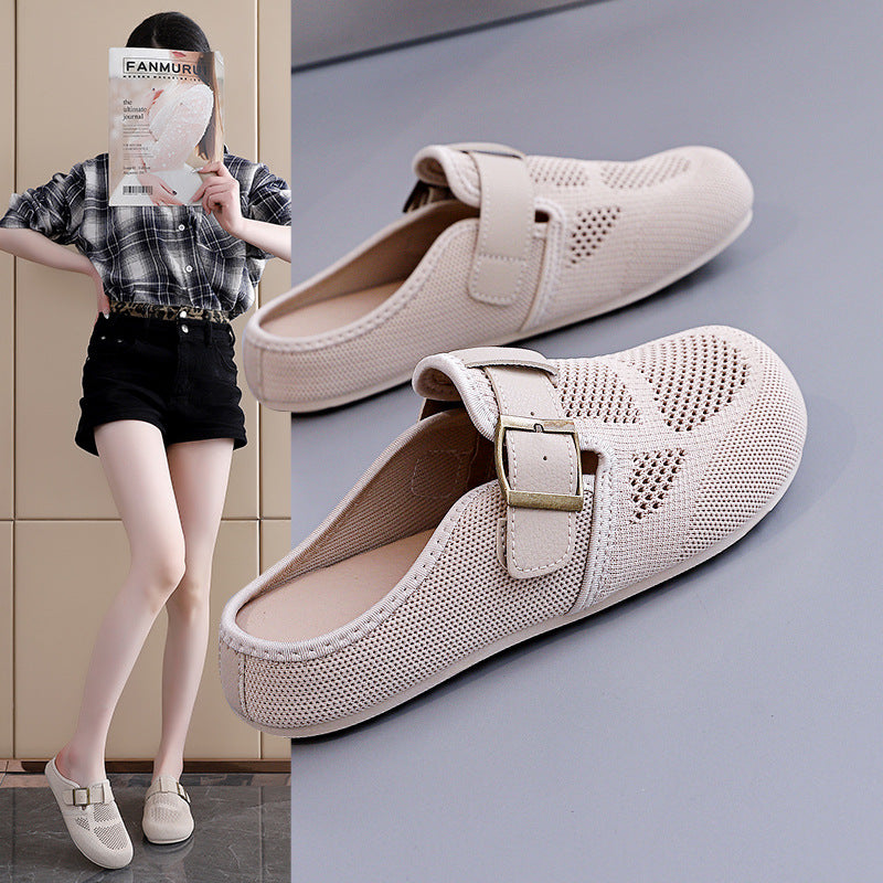 Women's Breathable Slippers with Adjustable Strap