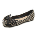 Women's Ballet Flats with Elegant Bow and Sparkling Rhinestones
