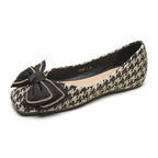 Women's Ballet Flats with Elegant Bow and Sparkling Rhinestones