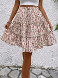 Women's Airy Wrap Skirt with Ruffle Details