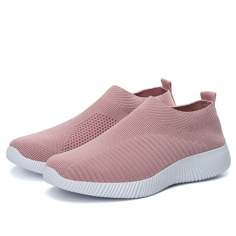 Women's Breathable Slip-On Sneakers with Elastic Upper