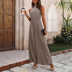 Women's Wide-Leg Jumpsuit with High Neck