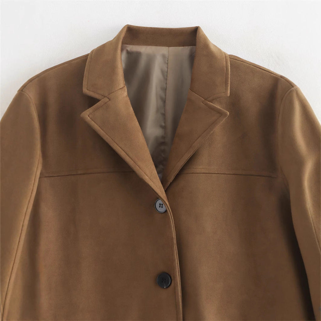 Women's Elegant Suede Blazer