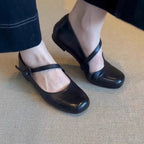 Women's Ballet Flats with Elegant Strap Closure and Soft Insole