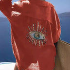 Women's Blouse with Unique Eye Embroidery