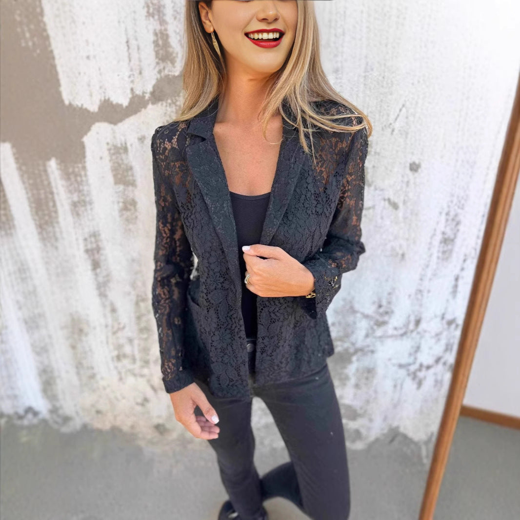 Elegant Lace Blazer