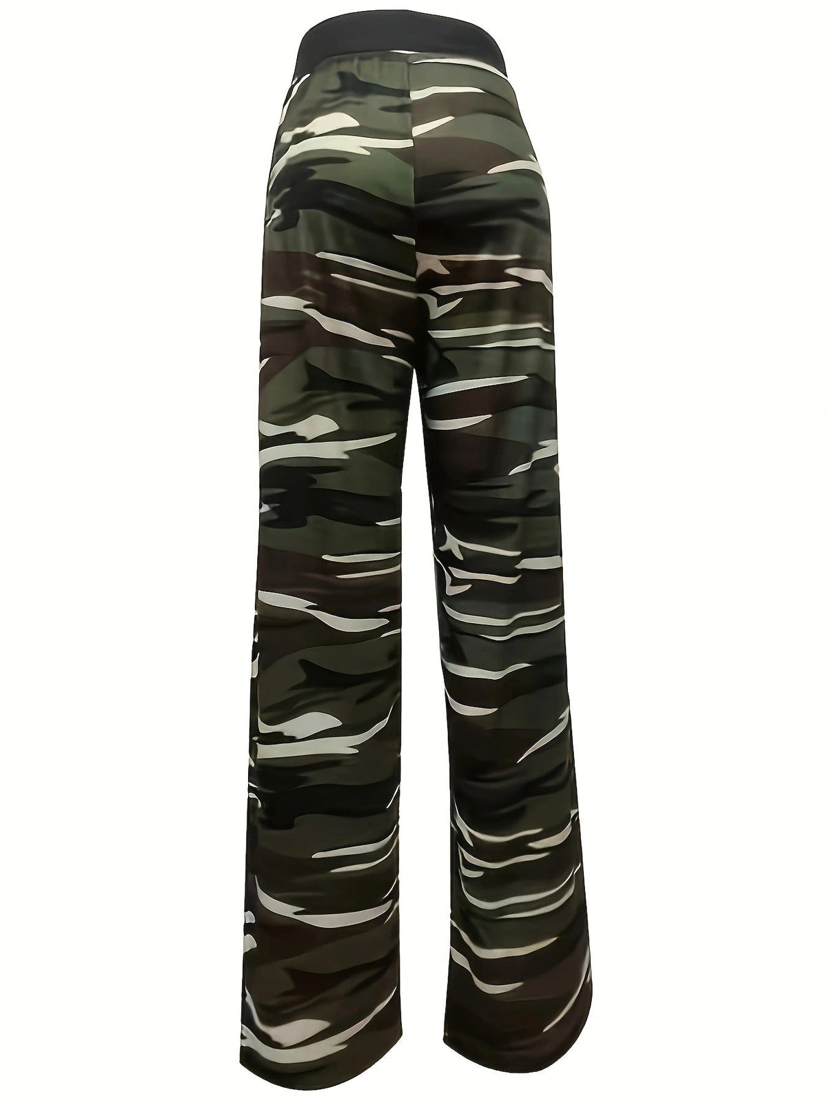 Women's Comfortable Casual Pants with Drawstring and Camouflage Print