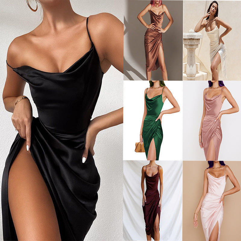 Women's Draped Evening Dress