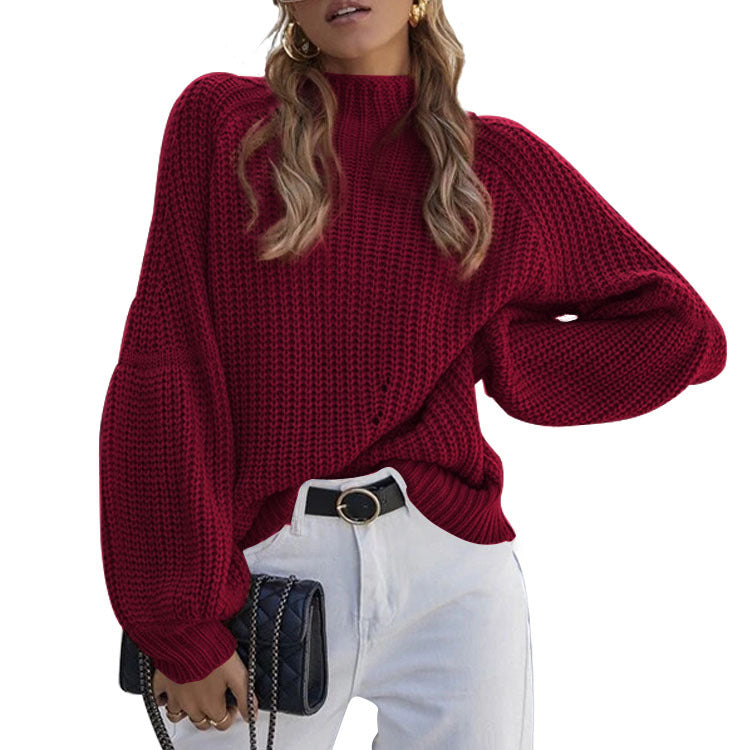 Women's Cozy Loose-Fit Knit Sweater