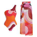 Women's Asymmetrical Graphic Print Swimsuit