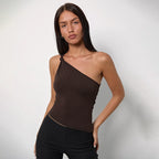 Women's Asymmetrical Tank Top with Knot Detail