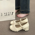 Women's Ballet Flats with Strap and Knit Detail