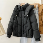 Women's Fashionable Puffer Jacket with High Collar and Practical Pockets