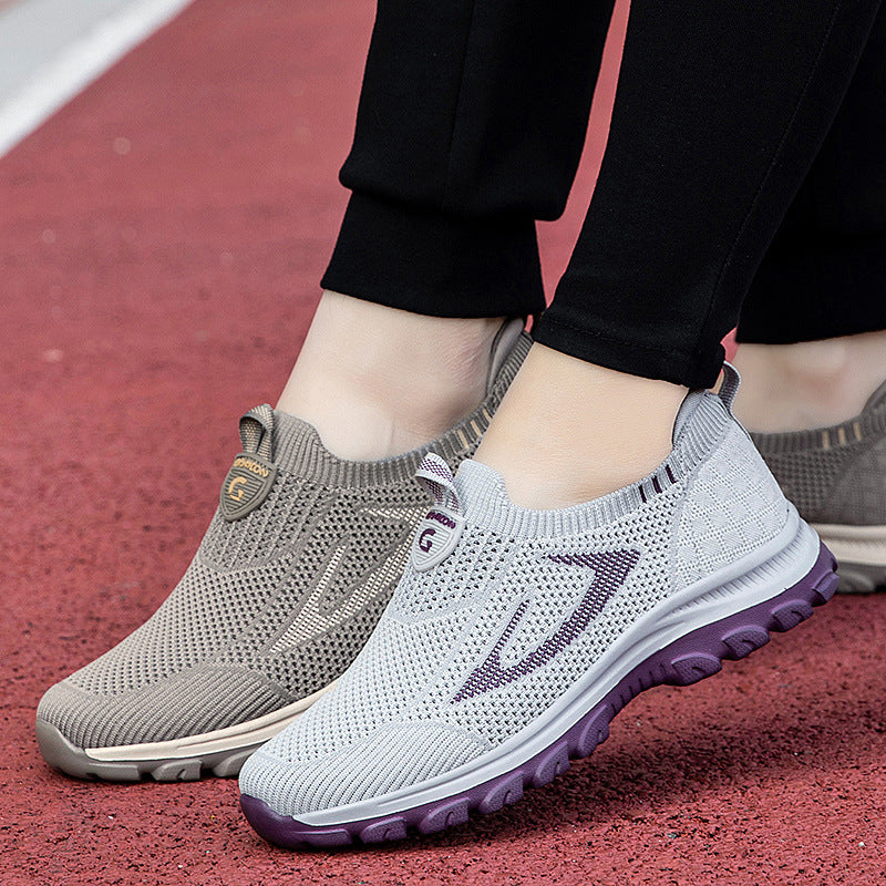 Women's Breathable Casual Sneakers with Knit Technology