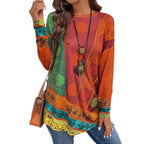 Women's Artfully Designed Long-Sleeve Shirt