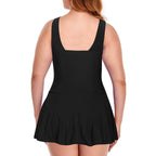 Women's Ruffled Swimsuit with Cherry Print