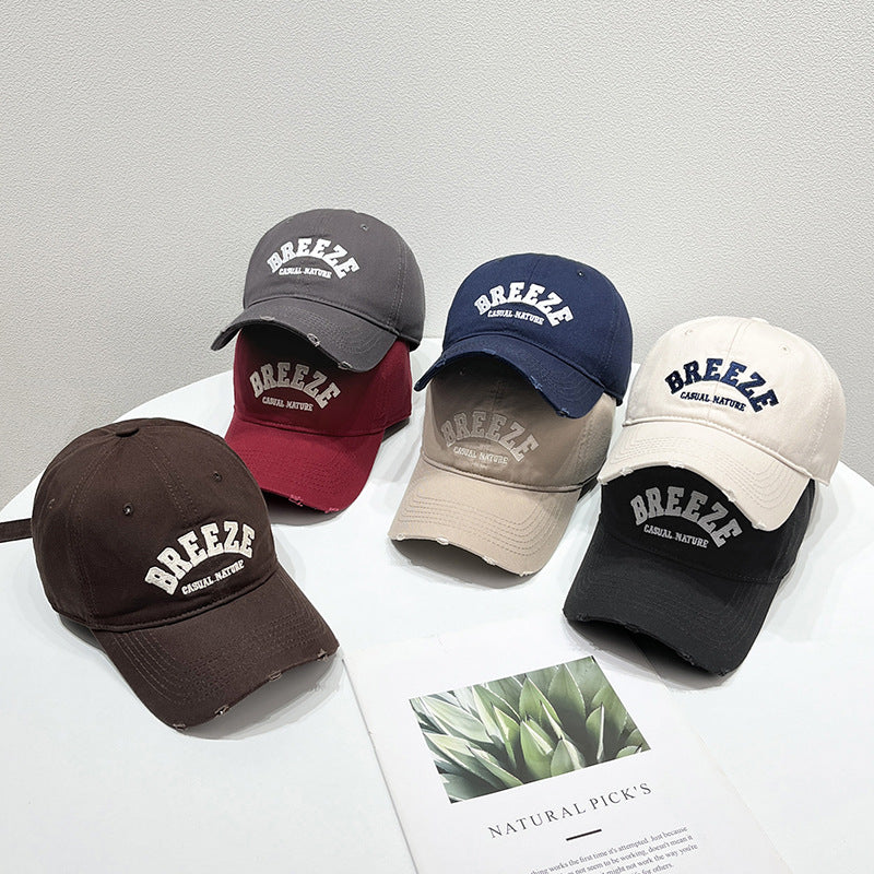 Men's Casual Distressed Cotton Cap