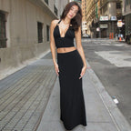 Two-Piece Crop Top and Maxi Skirt Set