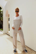 Women's Jumpsuit with Pockets and Adjustable Straps