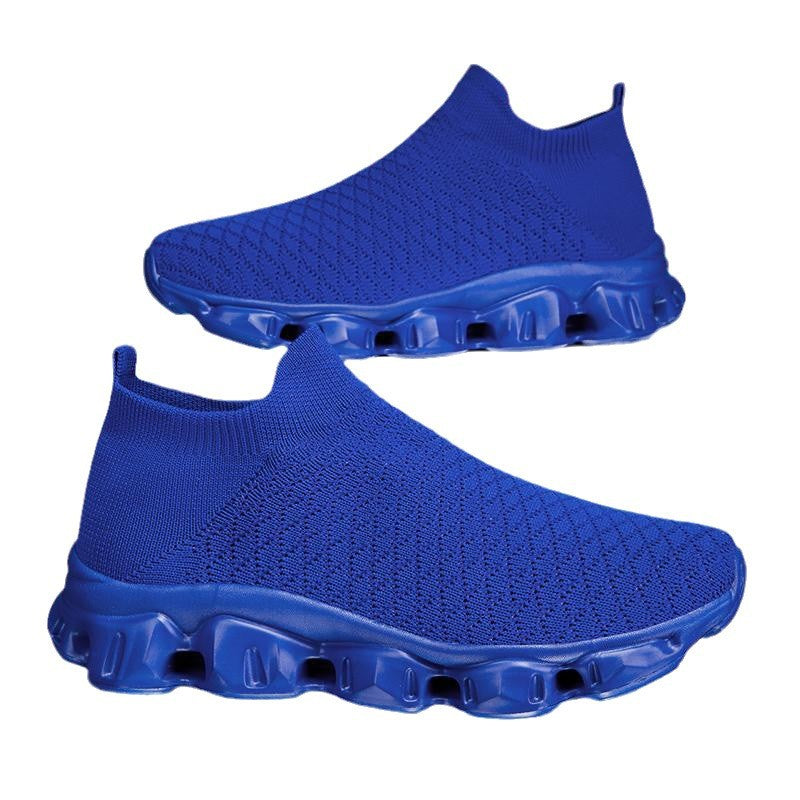 Women's Breathable Knit Running Shoes with Non-Slip Sole