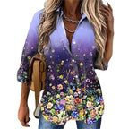 Women's Floral Print Shirt Blouse
