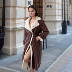 Women's Elegant Long Coat with Teddy Lining