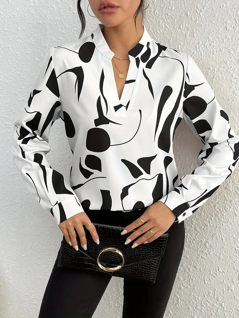 Elegant Women's Blouse with Modern Pattern
