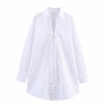 Women's Long-Sleeve Shirt with Lace-Up Detail