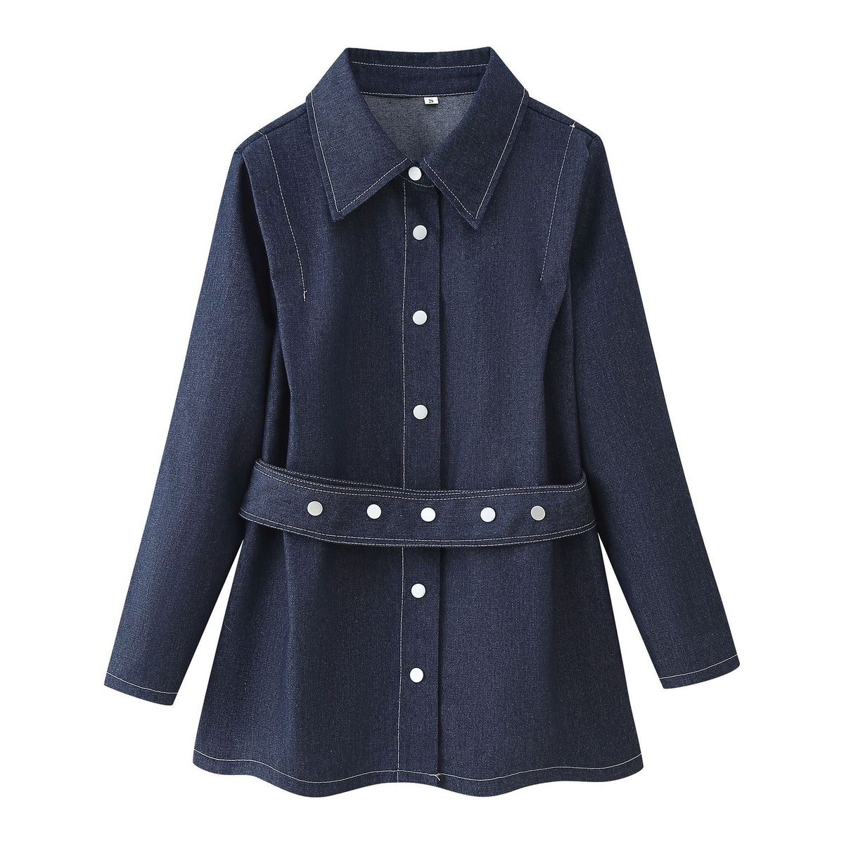 Women's Denim Shirt with Button Detail