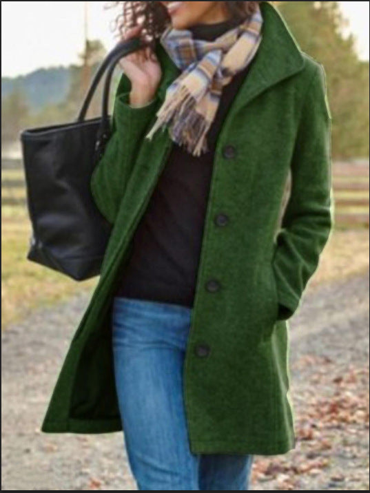 Women's Fashionable Blazer Coat with Classic Lapel