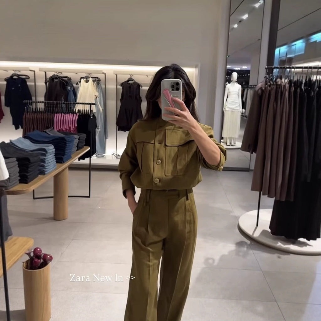 Women's Cropped Utility Jacket