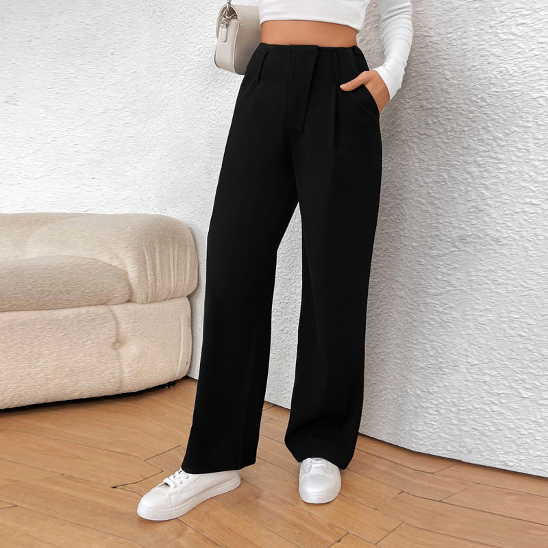 Women's High-Waisted Wide-Leg Trousers