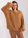 Women's Cozy Oversized Knit Sweater with Voluminous Sleeves