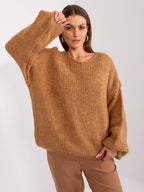 Women's Cozy Oversized Knit Sweater with Voluminous Sleeves