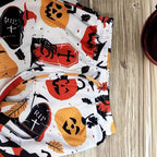 Women's Casual Pants with Colorful Halloween Motif and Elastic Waist
