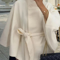 Women's Elegant Overcoat with Modern Button Detail